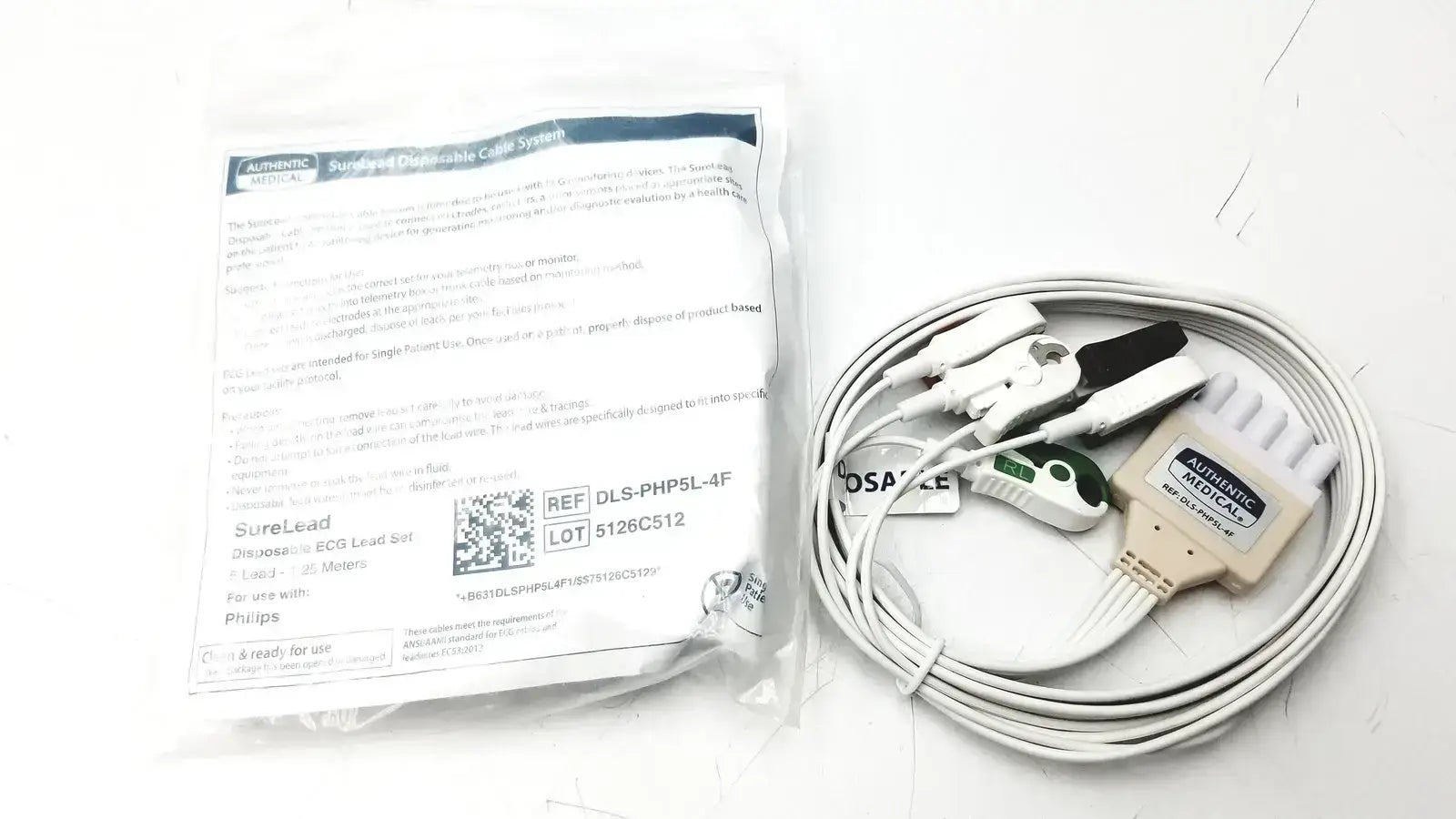 Philips DSL-PHP5L-4F ECG Lead Set ECG Lead Set, as-is (for parts) product photo 1