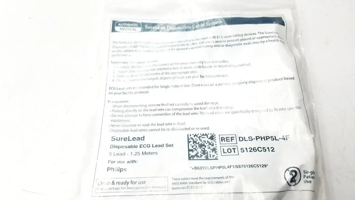 Philips DSL-PHP5L-4F ECG Lead Set ECG Lead Set, as-is (for parts) product photo 6