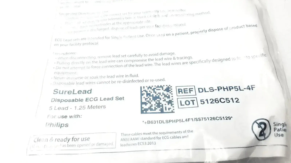 Philips DSL-PHP5L-4F ECG Lead Set ECG Lead Set, as-is (for parts) product photo 8