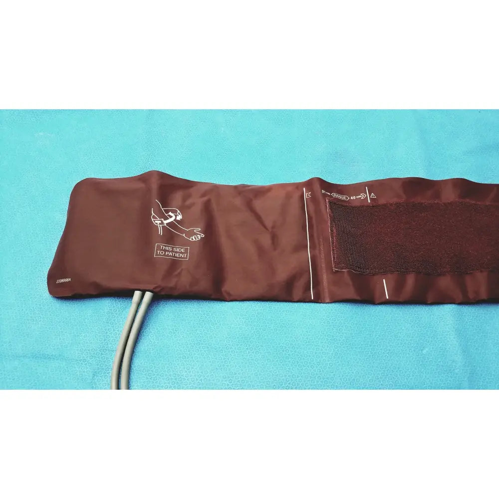 Brown fabric philips easycare large adult cuff with velcro strap and tubing compatible replacement for monitor system