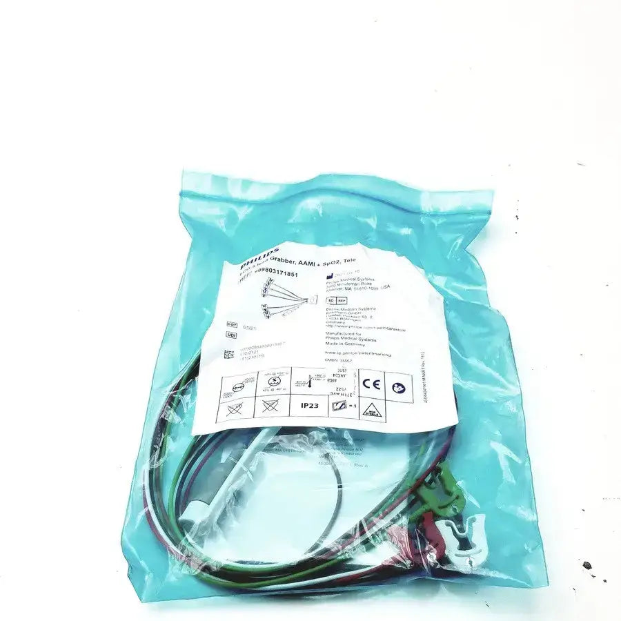 Philips ECG 5 Lead Grabber, AAMI + SpO2, Tele 989803171851 ECG Leadwire, second-hand product photo 1