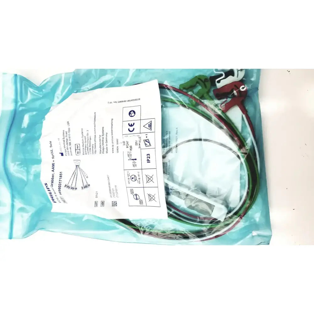 Philips ECG 5 Lead Grabber, AAMI + SpO2, Tele 989803171851 ECG Leadwire, second-hand product photo 3