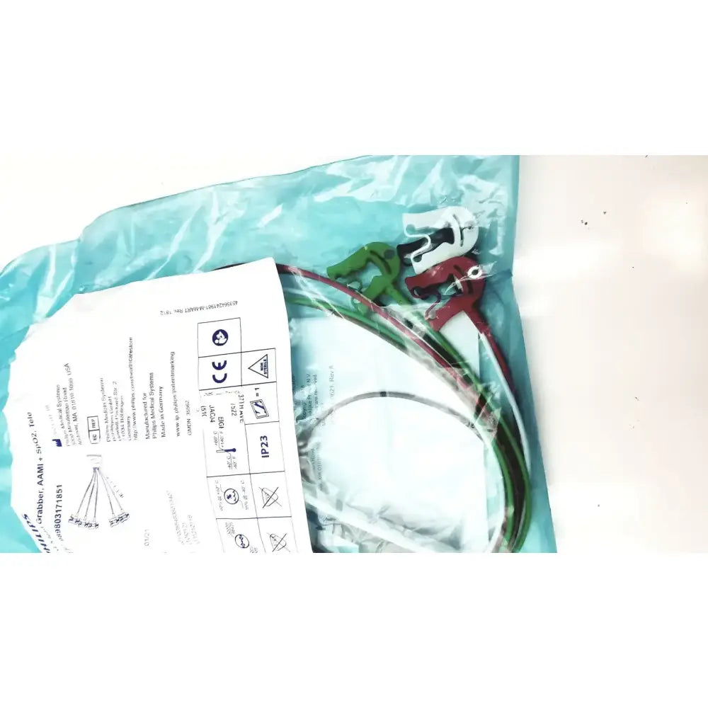 Philips ECG 5 Lead Grabber, AAMI + SpO2, Tele 989803171851 ECG Leadwire, second-hand product photo 2