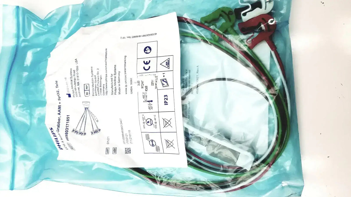 Philips ECG 5 Lead Grabber, AAMI + SpO2, Tele 989803171851 ECG Leadwire, second-hand product photo 3