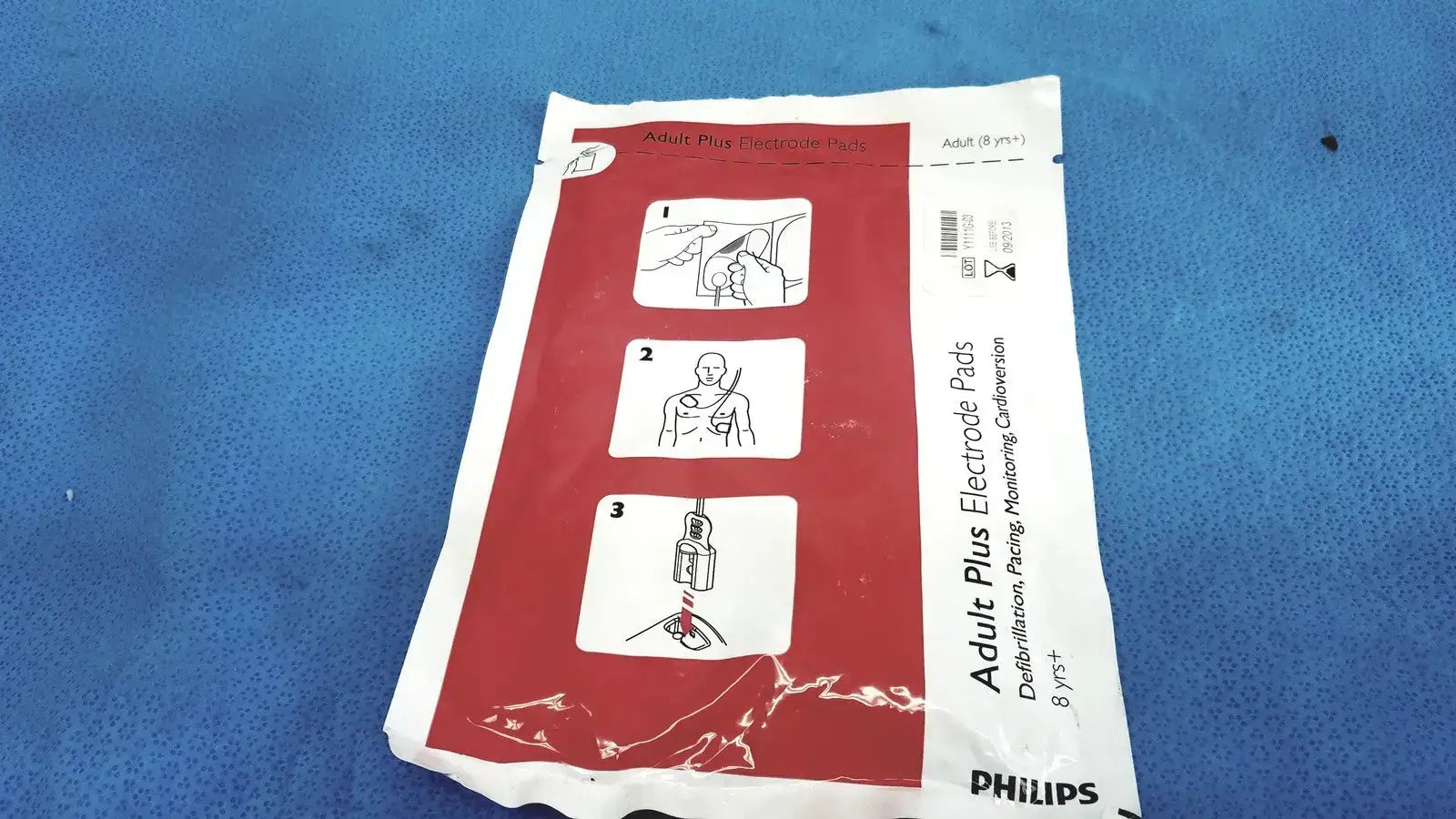 Philips Electrode Pad Adult 8Y+ Instructional Use Only /Check EXP Date Y1111G-03 Electrode Pad, as-is (for parts) product photo 11