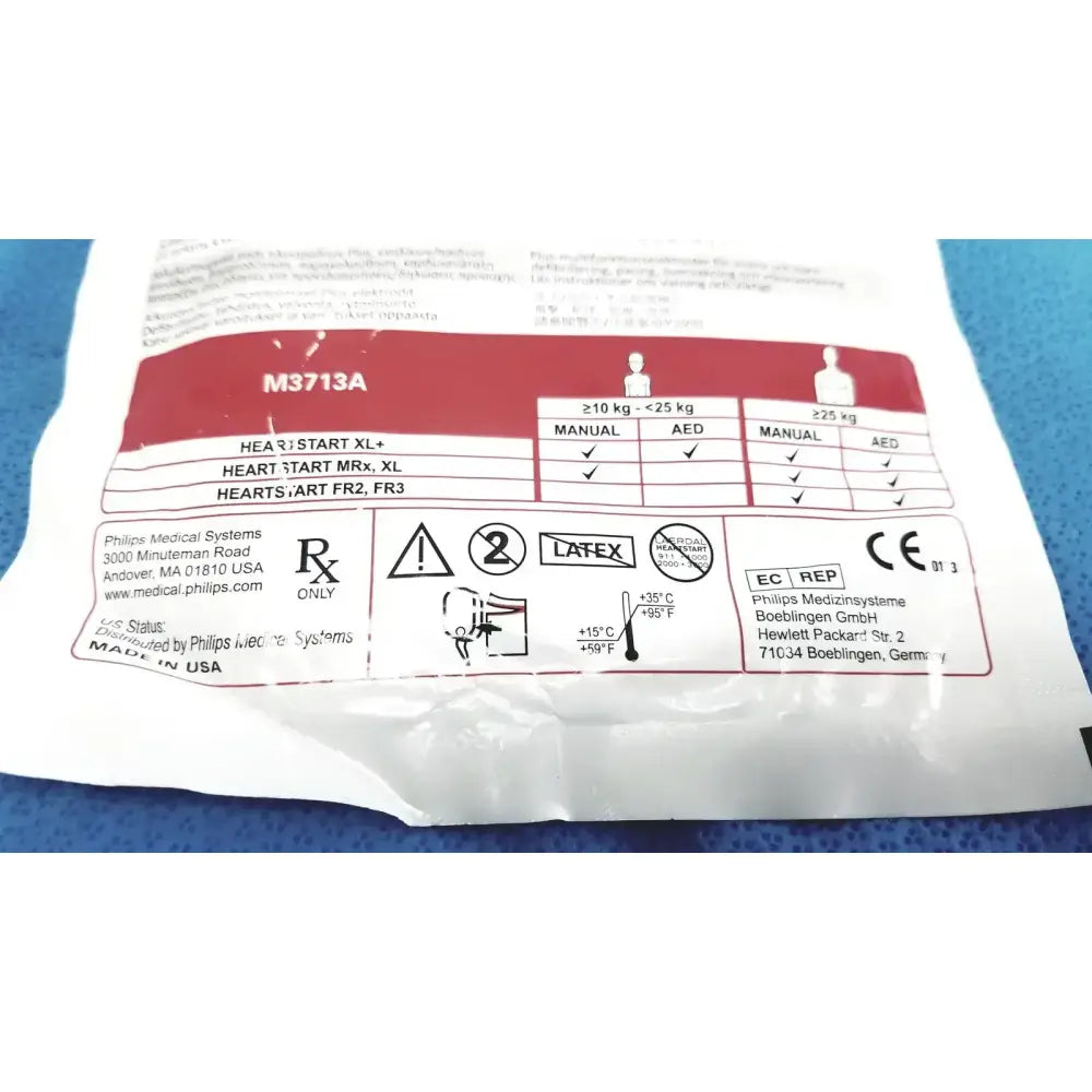 Philips Electrode Pads Adult/child plus ≥10 y Instructional Use /Check EXP Date Electrode Pads, as-is (for parts) product photo 8