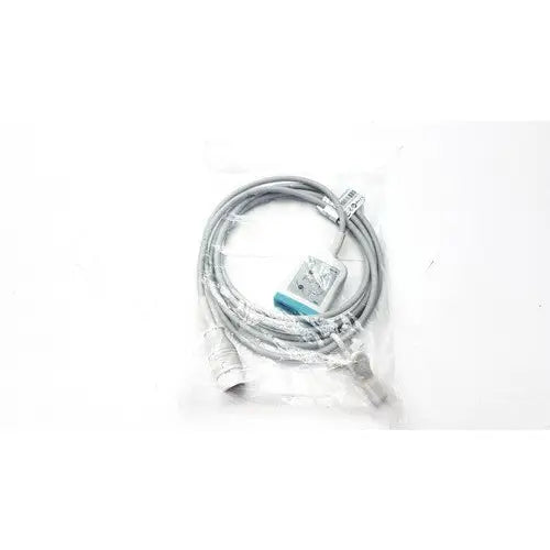 Philips hp style gray coiled cable with 12 pins plug aha and a small sensor unit packaged in clear plastic