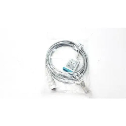 Philips hp style gray coiled cable with 12 pins plug aha and a small sensor unit packaged in clear plastic