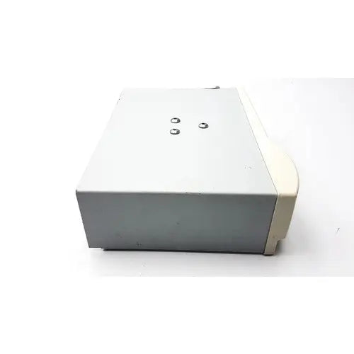 Beige and gray rectangular philips intellivue g5 m1019a anesthesia gas monitor module with three circular metal screws on top