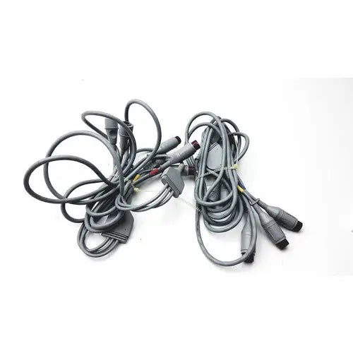 Tangled bundle of gray xbox 360 controller cables with multiple connectors for philips intellivue mp30 m4605a stand
