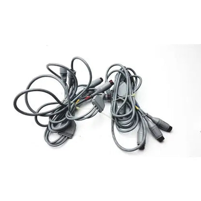 Tangled bundle of gray xbox 360 controller cables with multiple connectors for philips intellivue mp30 m4605a stand