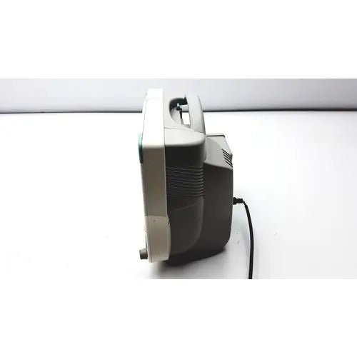 Philips intellivue mp50 patient monitor with gray and beige vintage crt television design featuring curved screen frame and power cord