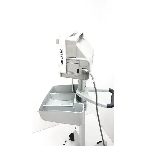 Gray philips intellivue mp5t patient monitor with rectangular console and adjustable arm for medical imaging equipment