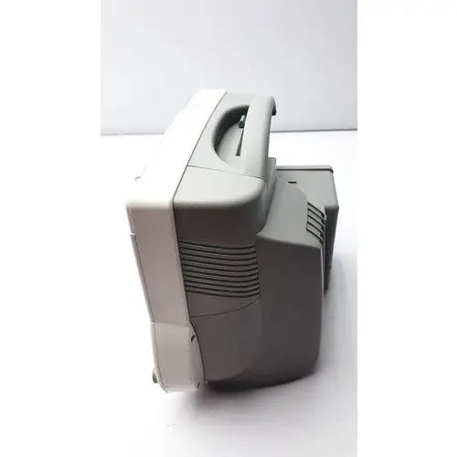 Philips intellivue patient monitor gray plastic crt monitor with beige bezel and vertical ventilation slits on the side