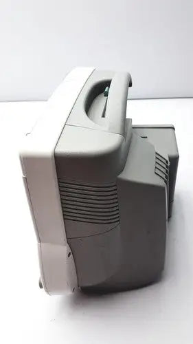 Philips intellivue patient monitor gray plastic crt monitor with beige bezel and vertical ventilation slits on the side