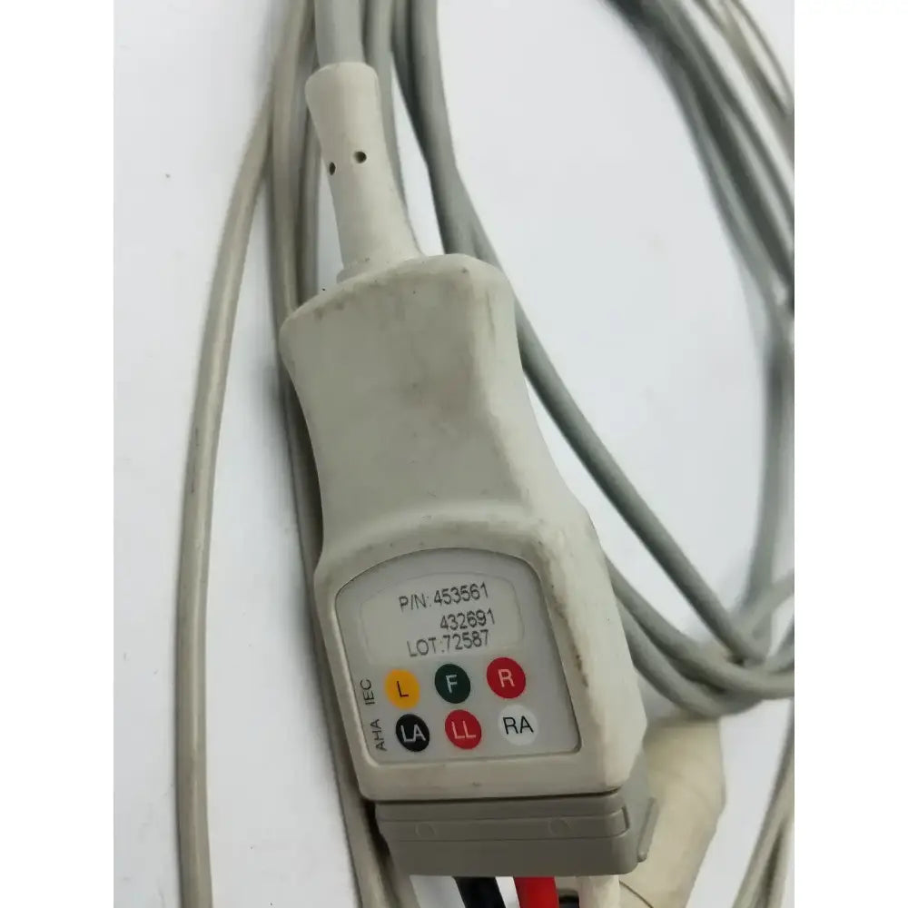 Philips M1503A 3-lead Grabber Patient Cable ECG 453561 432691 ECG Patient Cable, second-hand product photo 4