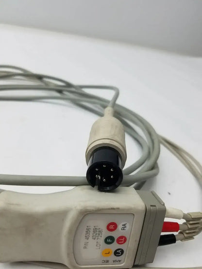Philips M1503A 3-lead Grabber Patient Cable ECG 453561 432691 ECG Patient Cable, second-hand product photo 5