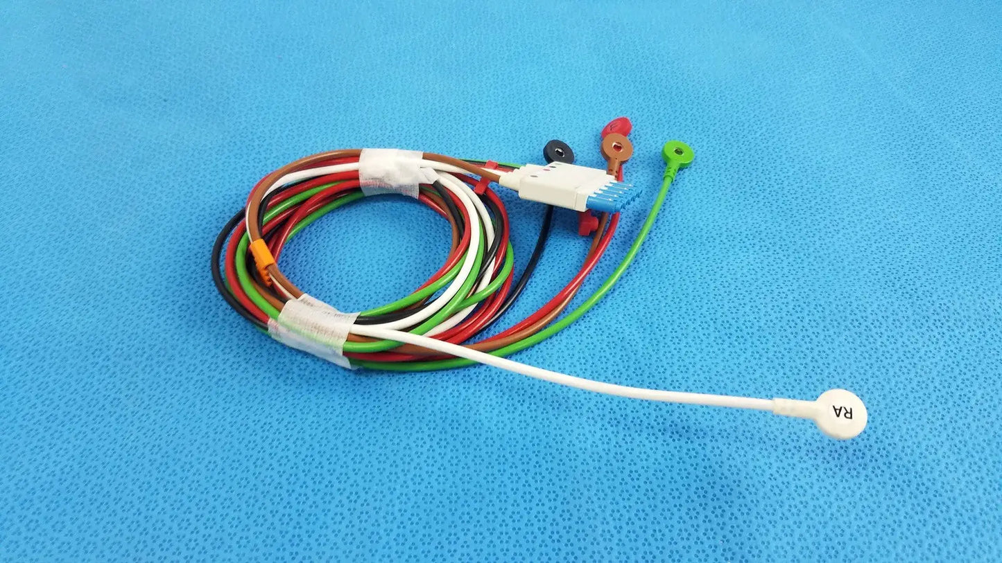 Reuse Medical Philips M1644A 5-Lead ECG Trunk Cable AAMI Snap Connector Medical Cables & Cords, second-hand product photo 1