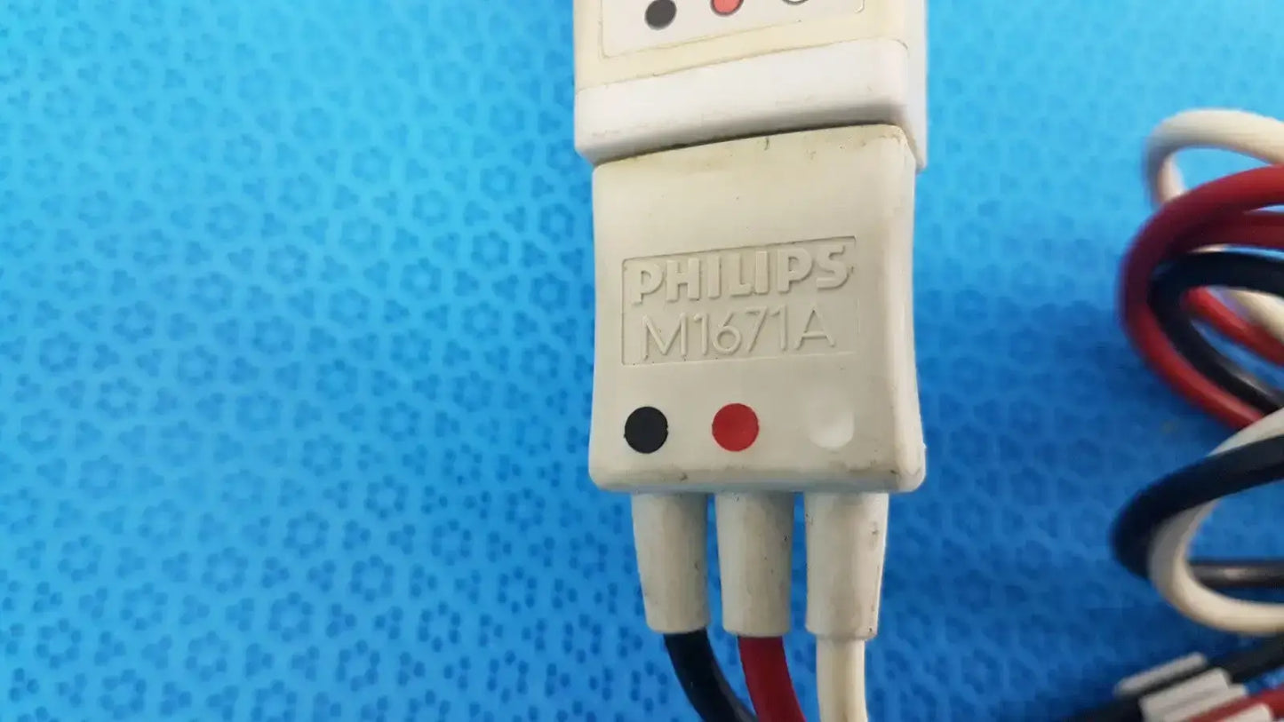 Philips M1671A 3-Lead ECG/EKG Trunk Cable with Grabber Clip Leads ECG Trunk Cable, second-hand product photo 3