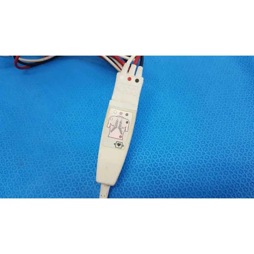 Philips M1671A 3-Lead ECG/EKG Trunk Cable with Grabber Clip Leads ECG Trunk Cable, second-hand product photo 2