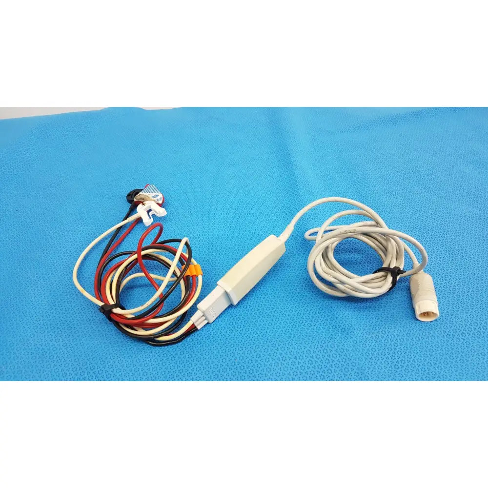 White philips m1671a ecg leadset cable with multiple colored wires and connectors for hospital patient monitoring