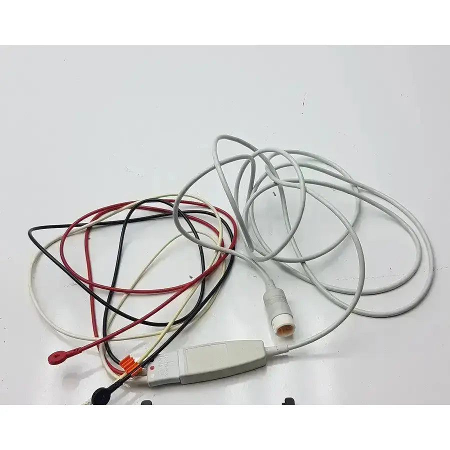 Philips - M1673A Cbl 3 Leadset Snap AAMI ICU leadset With Trunk Cable ECG Leadwire Set, as-is (for parts) product photo 1