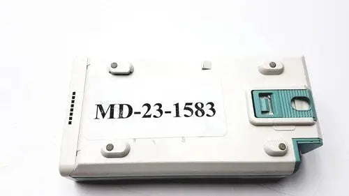 White plastic philips m3001a a03 module with teal latch and four silver screws labeled md-23-1583 on the front side
