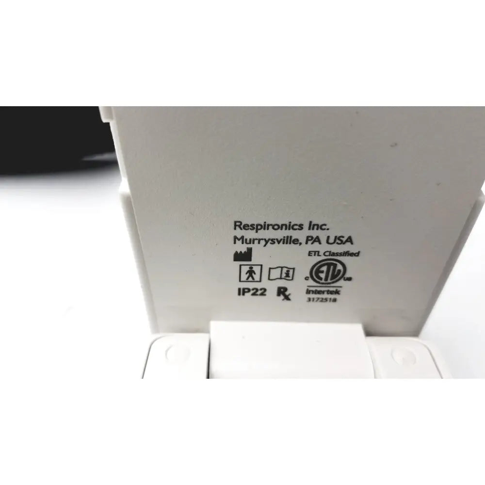 White plastic philips respironics alice pdx portable sleep diagnostic system showing device with regulatory logos