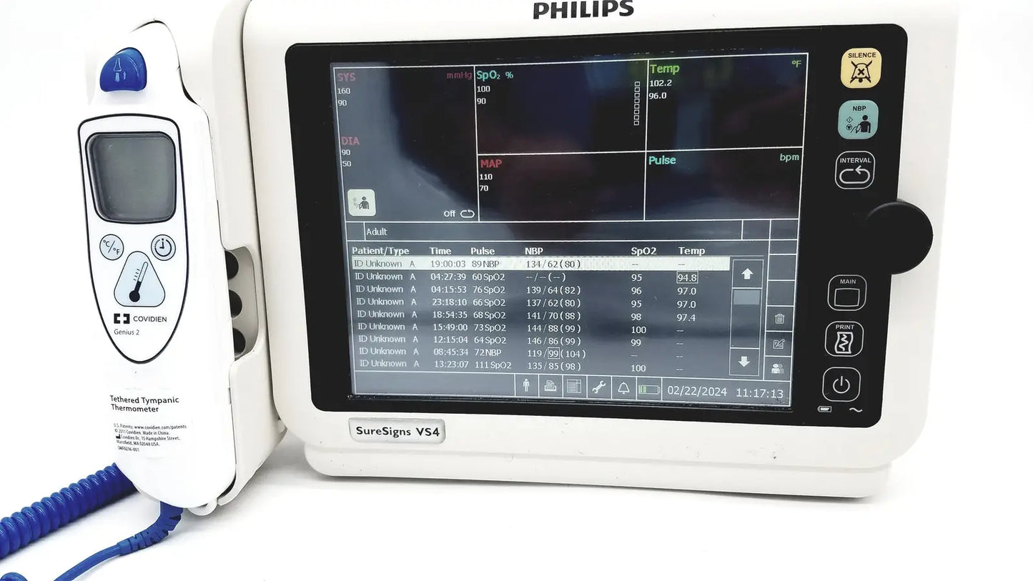 Reuse Medical Philips SureSigns VS4 863283 Portable Vital Signs Patient Monitor Made in USA Patient Monitors, second-hand product photo 1
