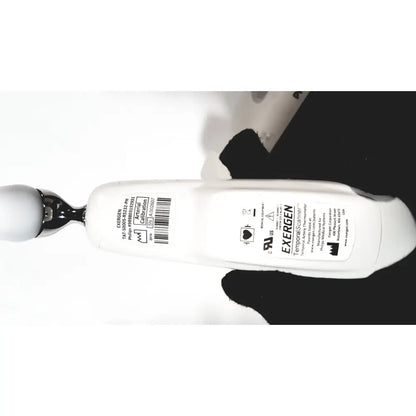 Philips suresigns vs4 patient monitor with white exergen temporal scanner featuring black and white handle and certification labels