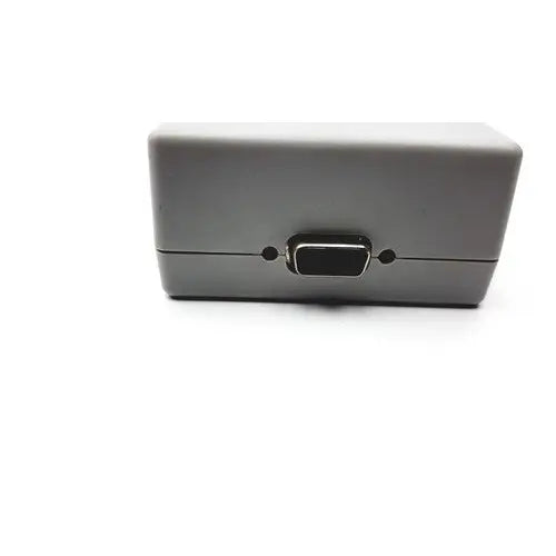 Gray rectangular philips tectrol upc patient monitor medical power supply with black vga port on front face