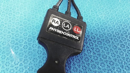 Physio-Control 3-Lead ECG Cable w/ Snap Electrodes & 10-Pin Connector ECG Cable, second-hand product photo 3