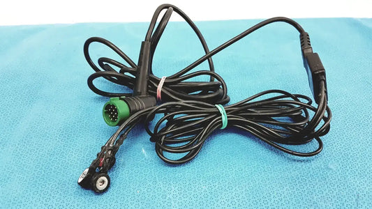 Physio-Control 3-Lead ECG Cable w/ Snap Electrodes & 10-Pin Connector ECG Cable, second-hand product photo 1