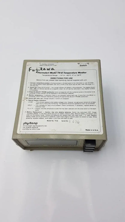 Physitemp Temperature Monitor Thermalert Model TH-8 Temperature Monitor, second-hand product photo 2