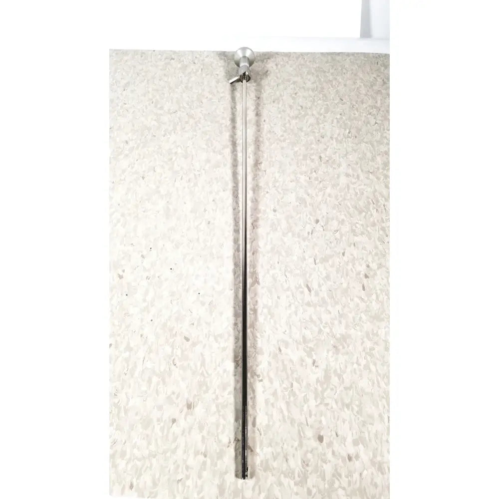 A sleek chrome flagpole with polished spherical finial shown alongside the pilling 50-4010 90 degree arthroscope reuse medical tool