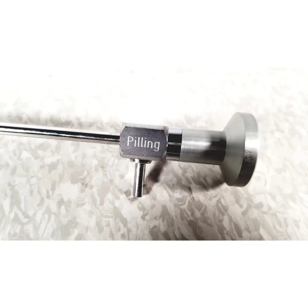 Silver metallic reuse medical pilling 50-4010 90 degree arthroscope with hexagonal handle and cylindrical lens housing