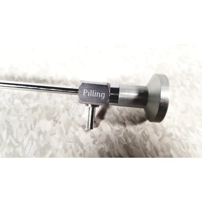 Silver metallic reuse medical pilling 50-4010 90 degree arthroscope with hexagonal handle and cylindrical lens housing