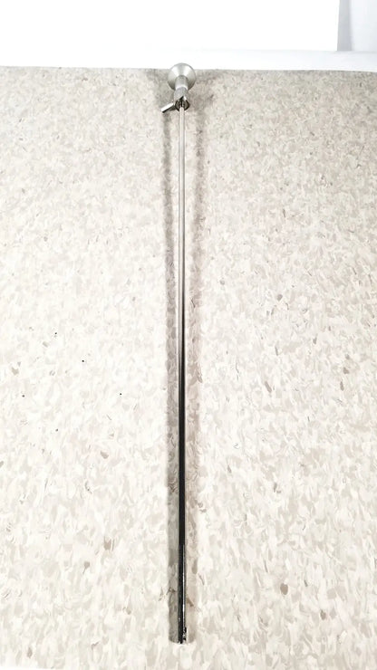 A sleek chrome flagpole with polished spherical finial shown alongside the pilling 50-4010 90 degree arthroscope reuse medical tool