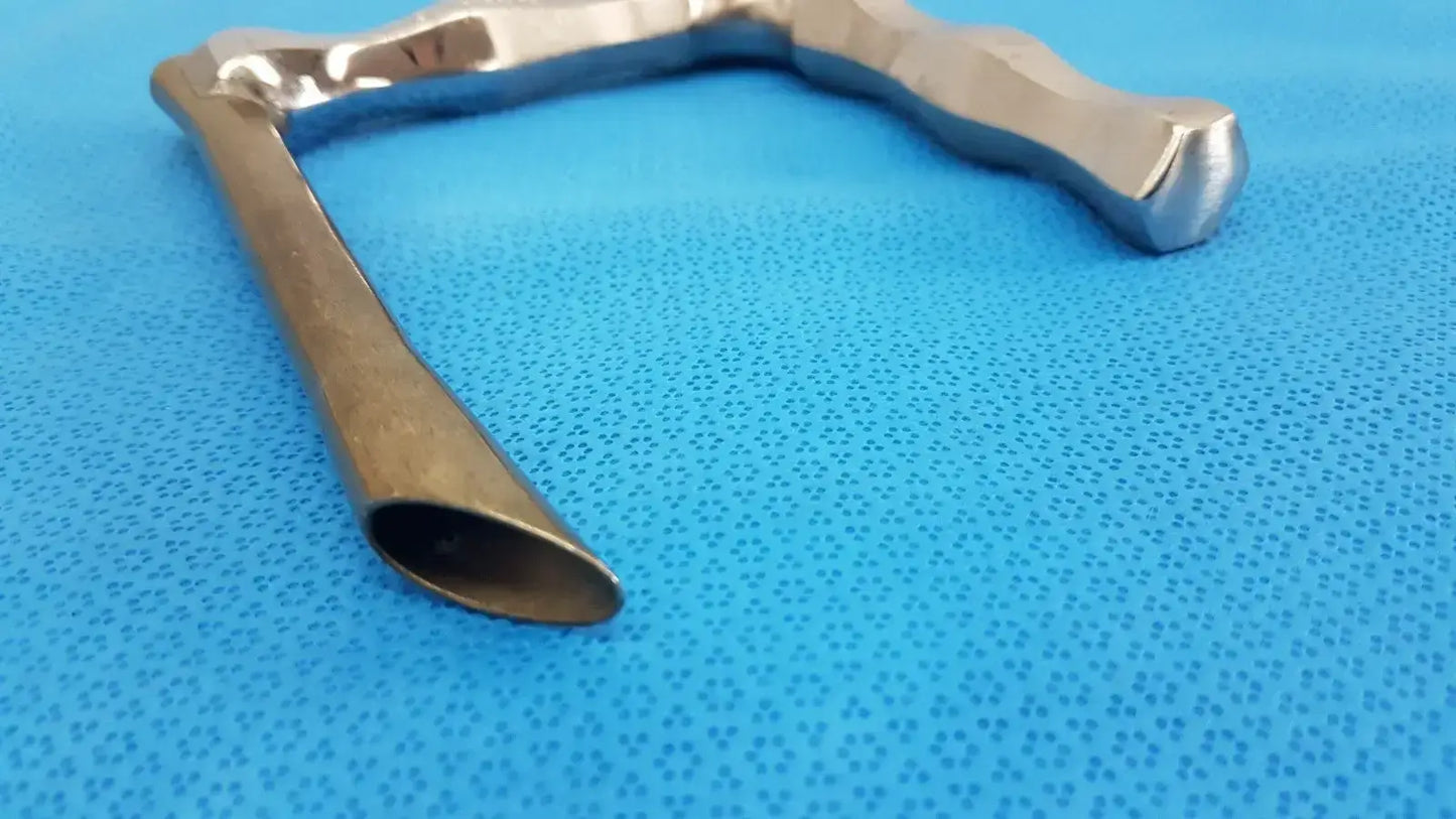 Pilling 522010 Holinger Adult Anterior Commissure Laryngoscope w/ Light Carrier Laryngoscope, second-hand product photo 3