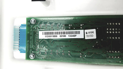 Green circuit board with barcode and before tested sticker on the back of planmeca intra x-ray control pad