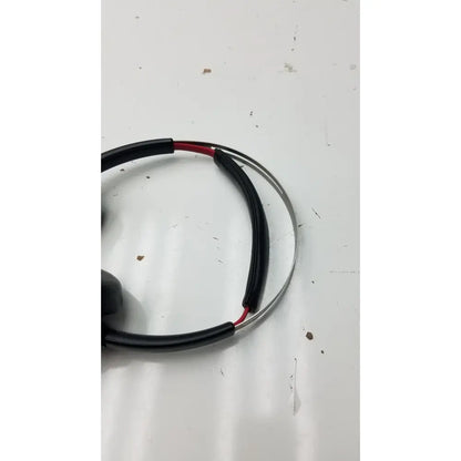 Black and red insulated wire with metallic ring connector featured in plantronics voyager focus b825 bluetooth headphones accessory