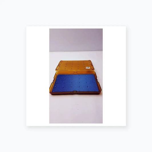 Reuse Medical Plastic Sterilization Tray With Silicone Finger Mat 071897.146 Sterilization Trays & Cases, second-hand product photo 1