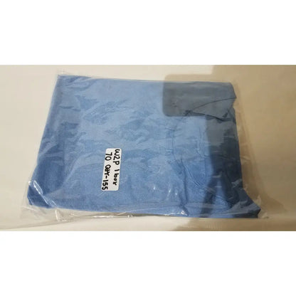 Blue microfiber cloth in clear packaging for pod disposable isolation gown blue single use medical ppe gown