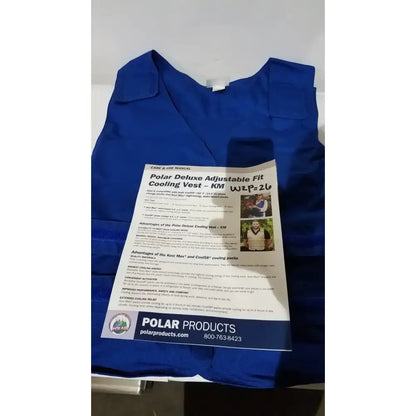 POLAR Adjustable Zipper Cooling Vest with (5-12) Kool Max® Packs 4.5" x 6" Cooling Vest, second-hand product photo 7