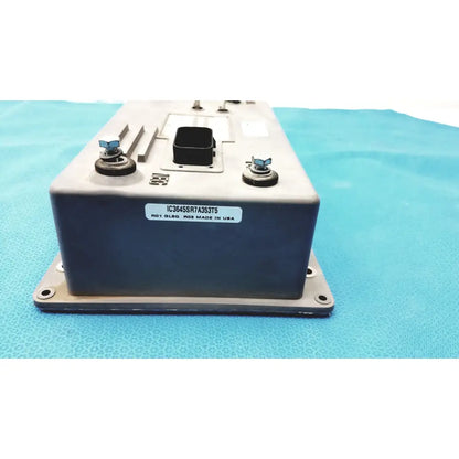 Gray rectangular polaris control module ecu ecm with black connectors and silver bolts labeled ic3645sr7a3s3t5 on white sticker