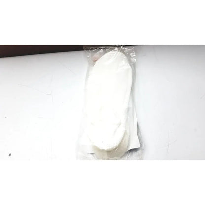 White soft-textured insole in clear plastic for posey quick dry slippers with slip rubber soles size large lot of 50