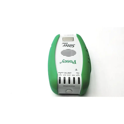 Green and white plastic posey sitter elite hand-held patient fall monitor alarm for fall detection and alerting