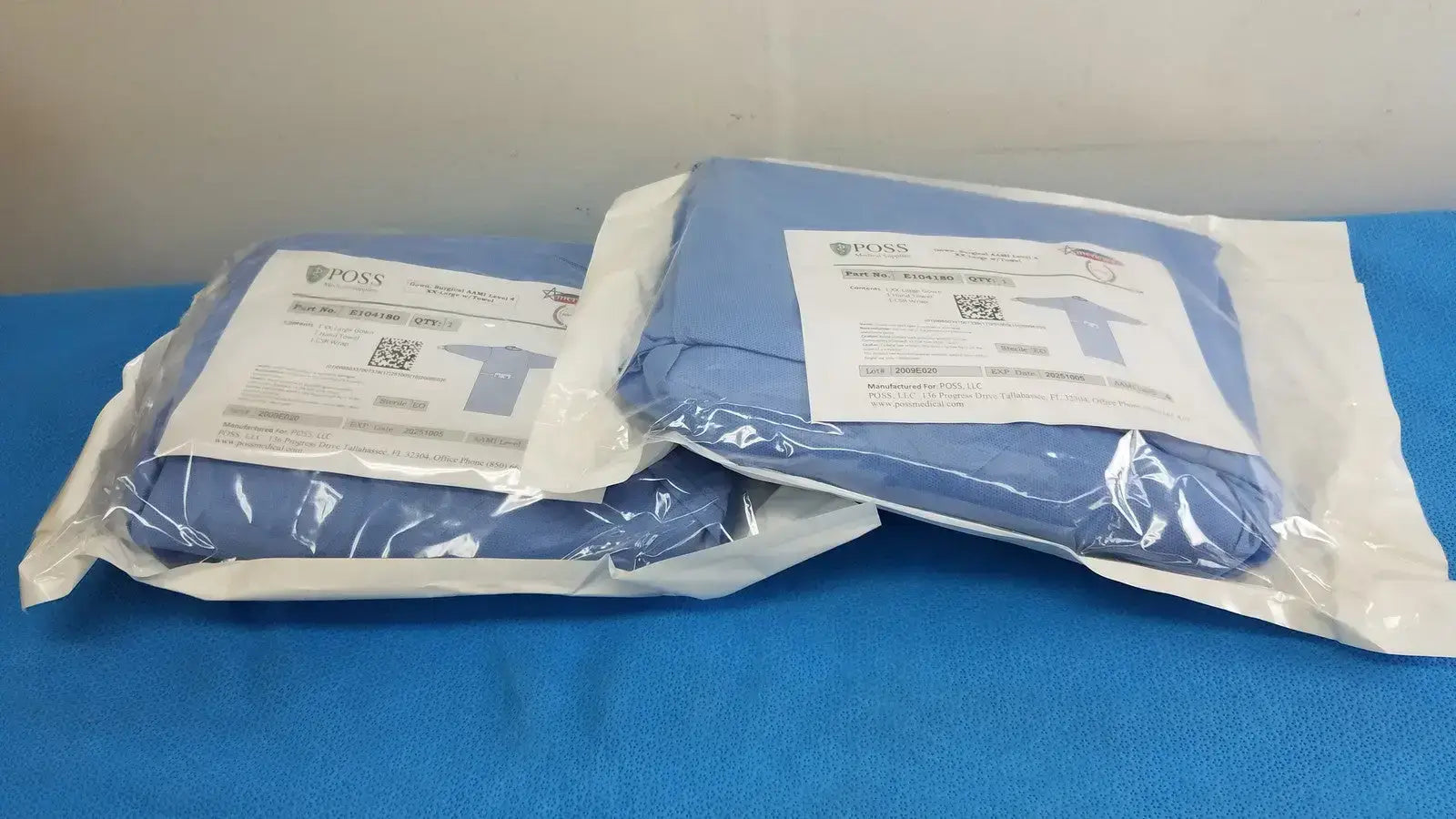 Poss Medical Supplies E104180 AAMI Level 4 Surgical Gown, XX-Large - Lot of 2 Surgical Gown, second-hand product photo 7