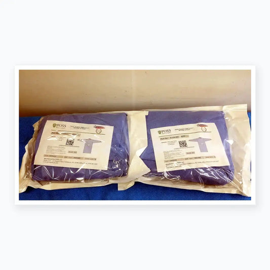 Poss Medical Supplies E104180 AAMI Level 4 Surgical Gown, XX-Large - Lot of 2 Surgical Gown, new product photo 1