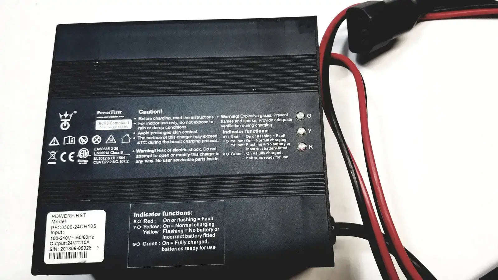 Powerfirst PFC0300-24CH10S Power Supply, Input 100-240V, Output 24V Power Supply, second-hand product photo 8